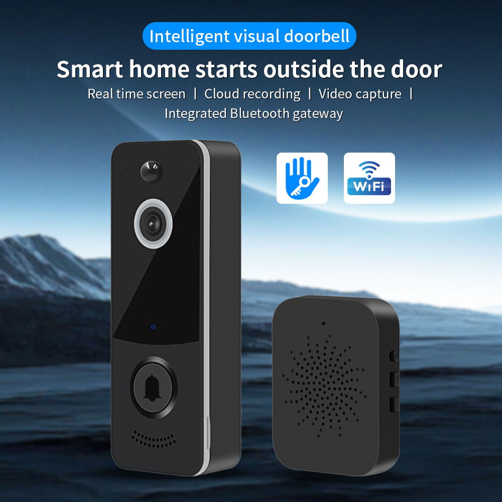 Home Security Monitoring System - Dzwonek do drzwi z kamerą 1080P,