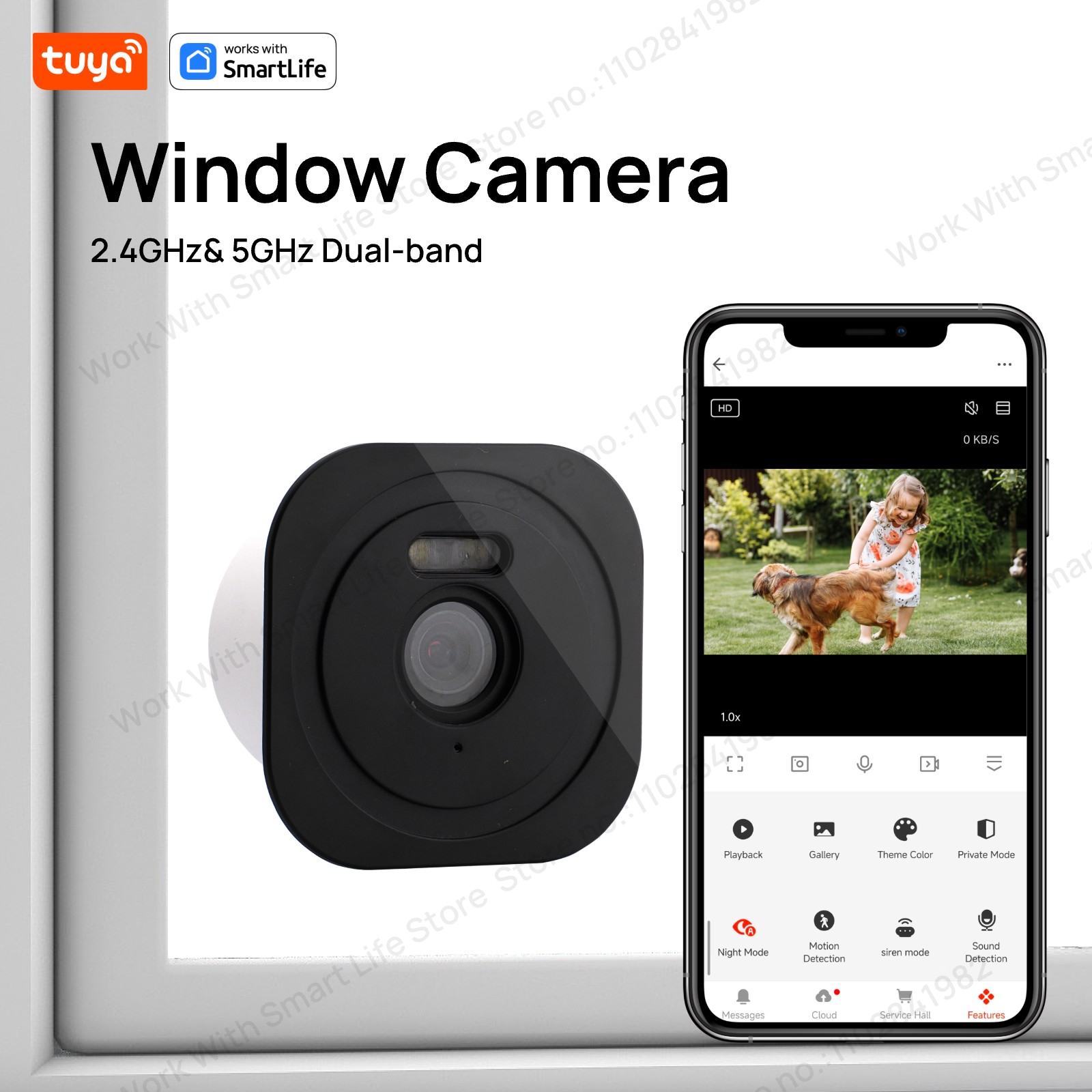 Home Security Robot - Kamera okienna Tuya 3MP 2K, kamery