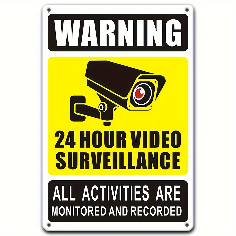 Home Security Cameras Outdoor - Znak ostrzegawczy: Nadzór wideo 24/7 -