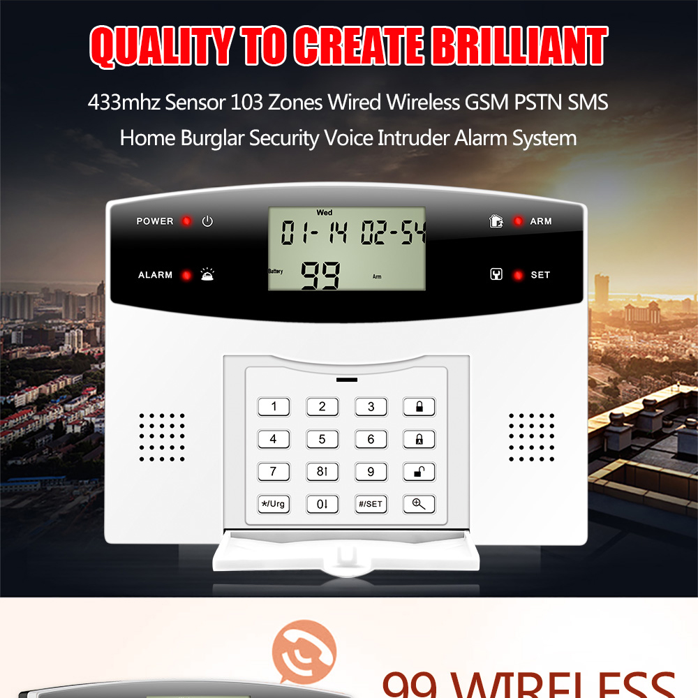 Home Security Zones - 1 Zestaw Domowy System Alarmowy 2G