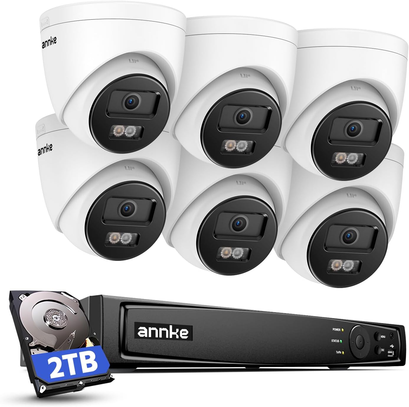 Home Security Lights Outdoors - System kamer bezpieczeństwa ANNKE 8CH 4K