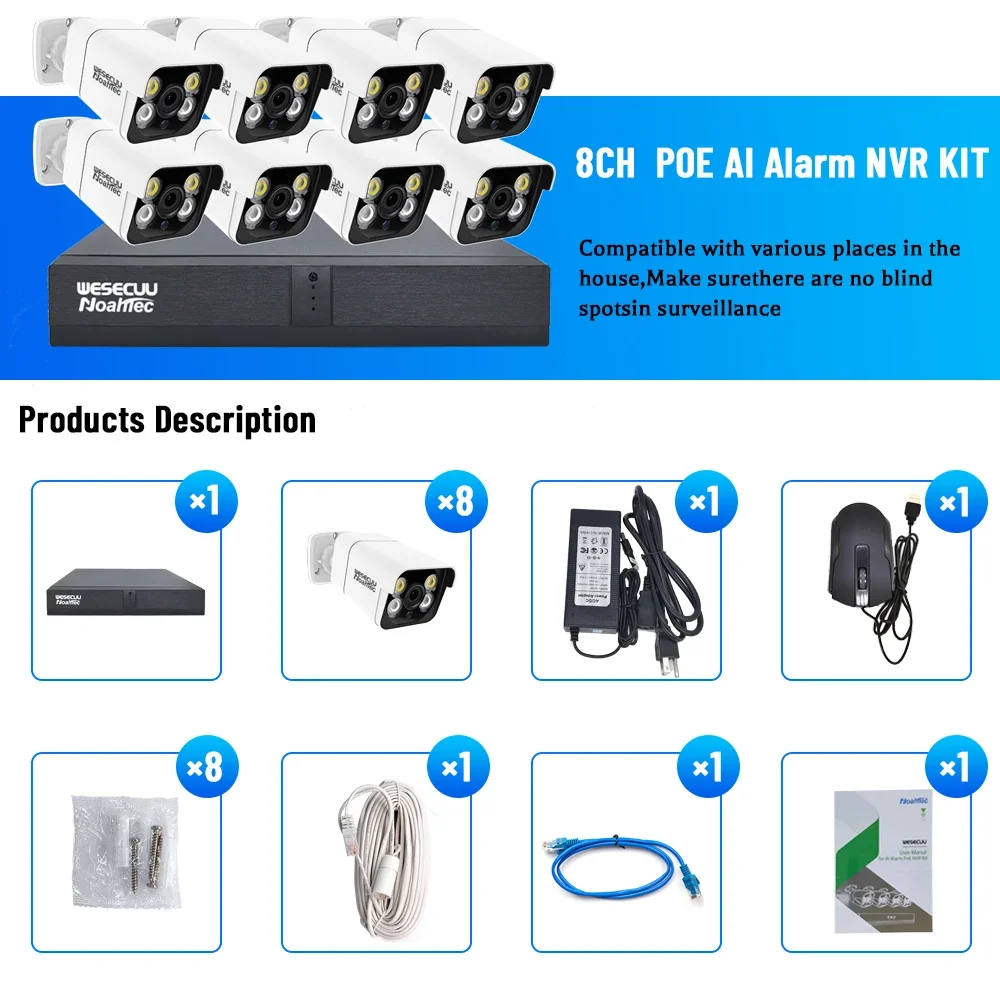 Home Security Kit With Camera - Producent 5MP 4K 8MP 4 8