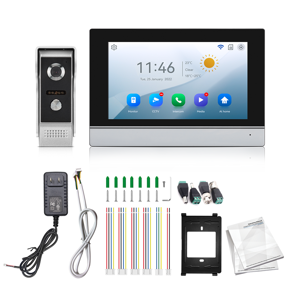 Home Security La - 7-calowy ekran IPS, 2MP, zdalne sterowanie