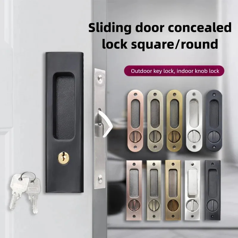 Home Security Door - Wytrzymały czarny zamek hakowy do drzwi