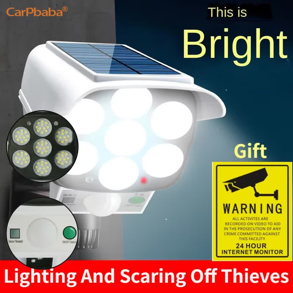 Home Security Lights Outdoors - Zewnętrzna Solarna Lampa Bezpieczeństwa z Czujnikiem