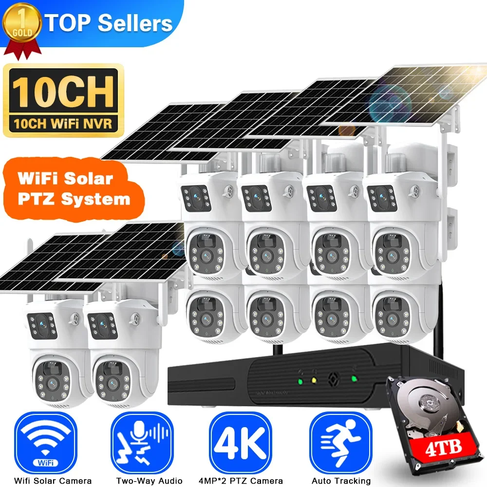4K 8MP podwójny obiektyw Syste – Camera Solar Wireless recenzja i cena
