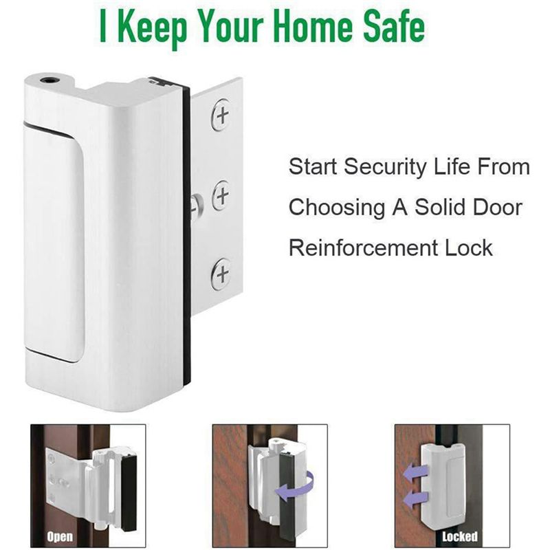 2x Zabezpieczenie Drzwi Domowy – Home Security Door Reinforcement Lock recenzja i cena