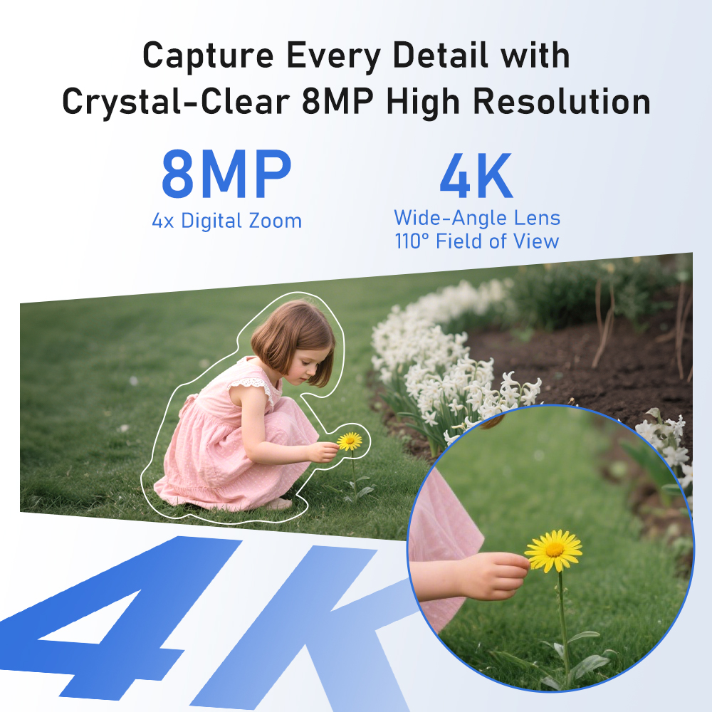 System kamer solarnych 8MP 4K, – Home Security Cameras Outdoor recenzja i cena