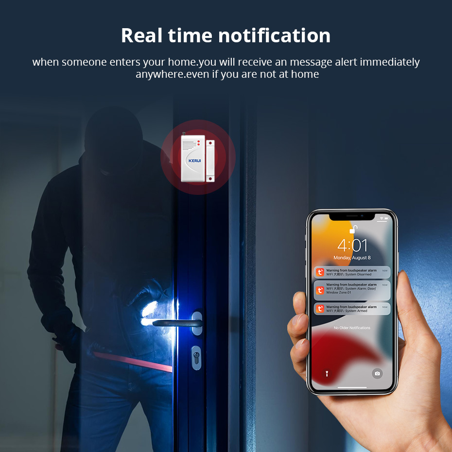 KERUI Tuya inteligentne WIFI b – Home Security Zones recenzja i cena