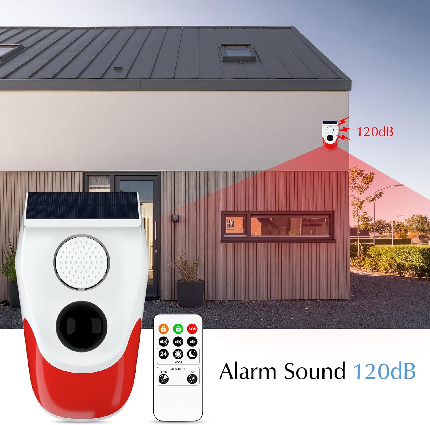 Alarm solarny z czujnikiem ruc – Home Security Lights Outdoors recenzja i cena