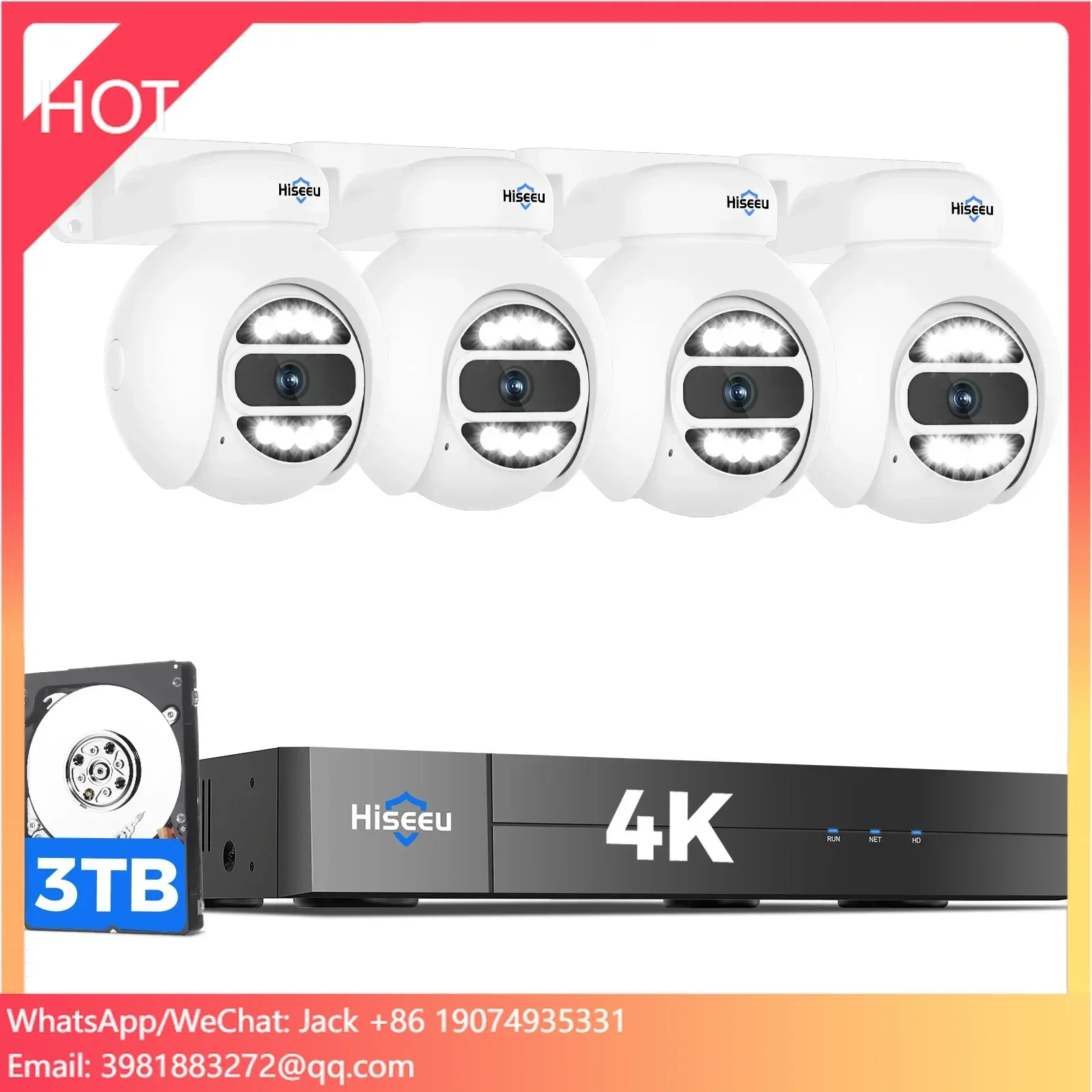 Hiseeu Automatyczne Śledzenie  – Home Security Kit With Camera recenzja i cena