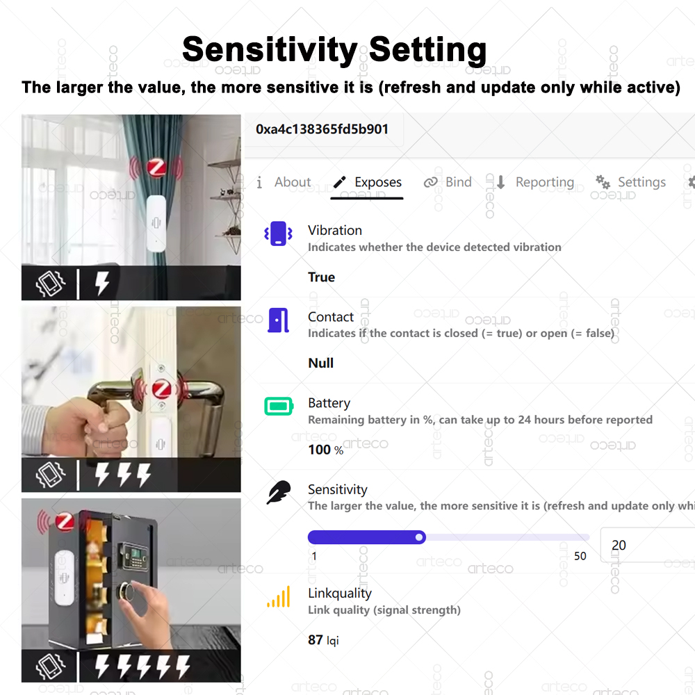 Inteligentny czujnik wibracji  – Home Security Home Assistant recenzja i cena