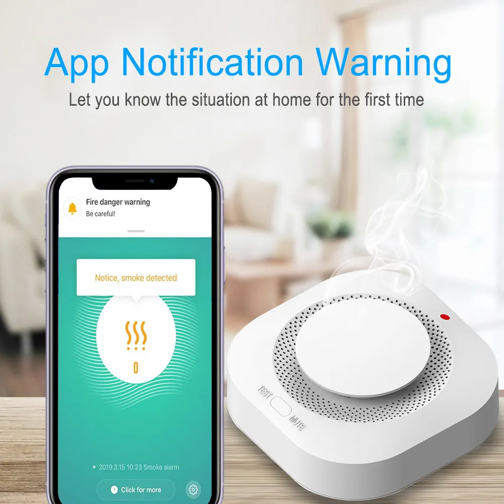 Inteligentny czujnik dymu Tuya – Home Security Monitoring System recenzja i cena
