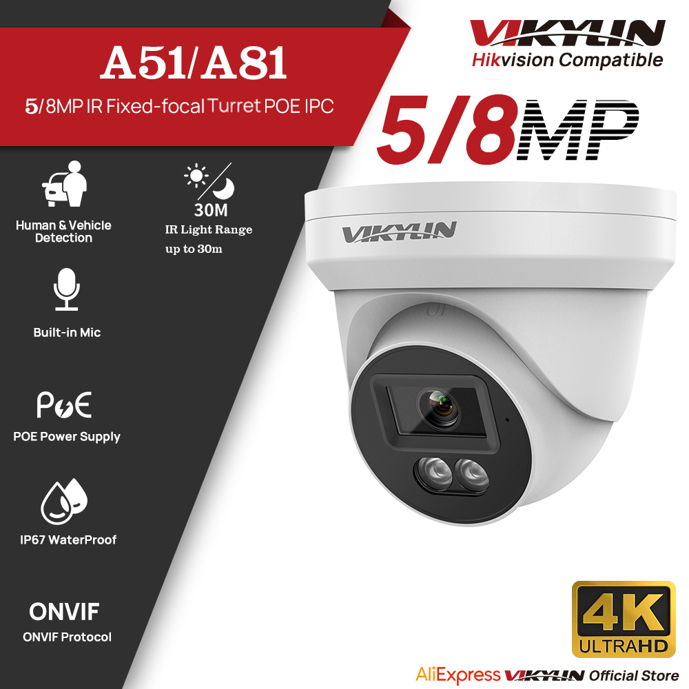 Kamera IP VIKYLIN 5/8MP HD PoE – Home Security Lights Outdoors recenzja i cena