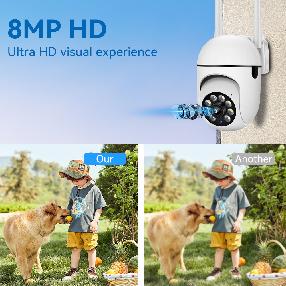 Kamera IP CCTV 8MP 2.4G WiFi z – Home Security Lights Outdoors recenzja i cena
